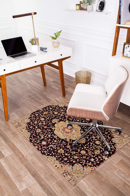 Anji Mountain Rug'd Chairmat - Anti-Slip Design Office Desk Accessories, Jacquard Woven Top, Versatile Office Chair Mat for Low Pile Carpets & Hard Surfaces, Chair Mat Essentials- Altamira (36 x 48")