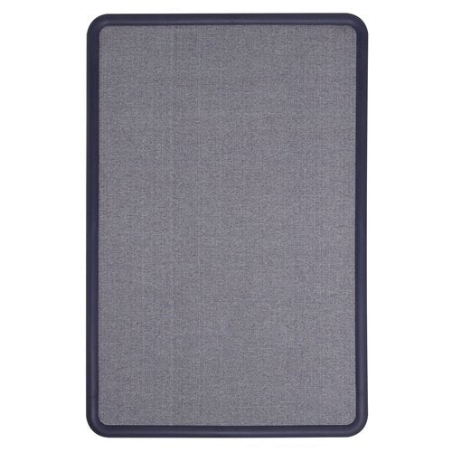 Quartet Bulletin Board, Fabric, 3 x 2 Feet, Office Bulletin Boards, Contour Navy Blue Plastic Frame (7693BE)