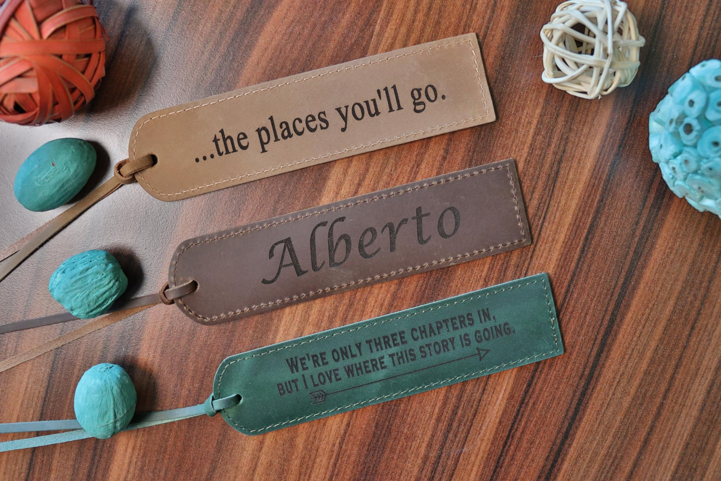 Personalized Leather Bookmark, Custom, BOOKWORM GIFT, for Her, for Him, Teacher, Book Lover