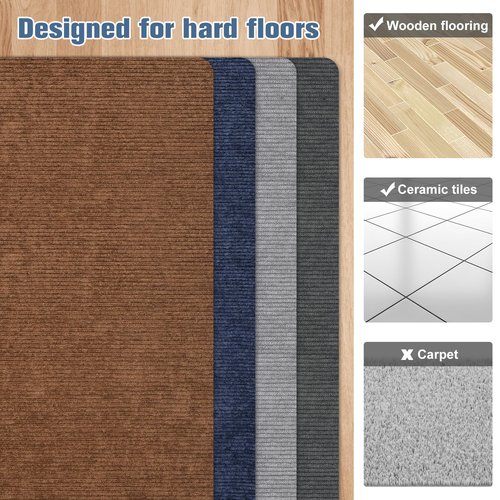 Placoot Desk Chair Mat for Hardwood Floor Corduroy Surface 55"x35" Office Chair Mat for Rolling Chairs,Large Anti-Slip Backing Under Desk Low-Pile Office Rug Floor Mat for Office/Home