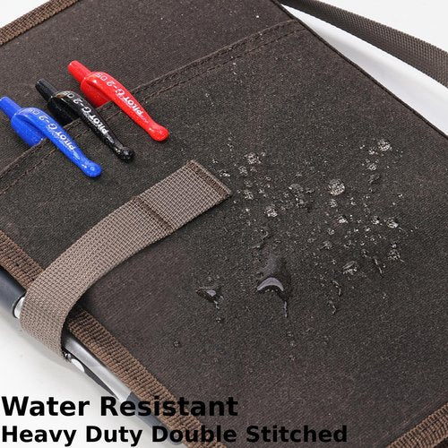 Field Journal Notebook A5 Planner Cover, Travel Journal for Men & Women A5 Travelers Notebook Cover, Water Resistant Waxed Canvas A5 Cover with Pen Holder, Included 5.8" x 8.3" Refillable Field Book