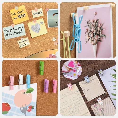 Skiennix 72-Piece Decorative Push Pins - Cute Cat, Flower & Heart Designs for Bulletin Boards | Office & Home Décor