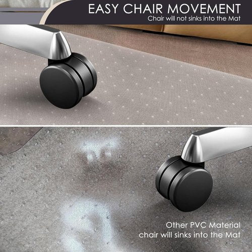 Kuyal Office Chair Mat - Heavy Duty Clear Protector for Carpeted Floors | 32x48 Inch for Easy Movement