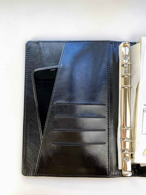 VoltTok Gift Set Executive Smart Notebook, Qi Wireless Charger 8000 mAh, Magnetic Flash Drive 16GB USB and Metal Pen (Black)