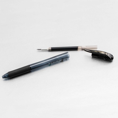 Pentel EnerGel-X Retractable Gel Pen, (0.7mm) Med. Line, Black Ink, 72-PK Canister (BL107PC72A)