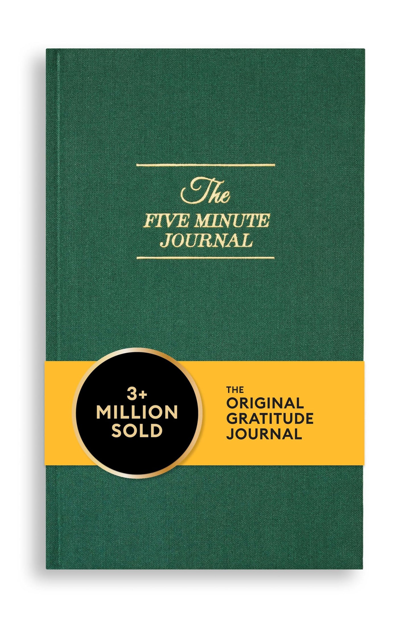 Intelligent Change The Five Minute Journal, Original Daily Gratitude 2025, Reflection Manifestation for Mindfulness, Undated Daily with Gold Foiling, Plastic-Free, Green