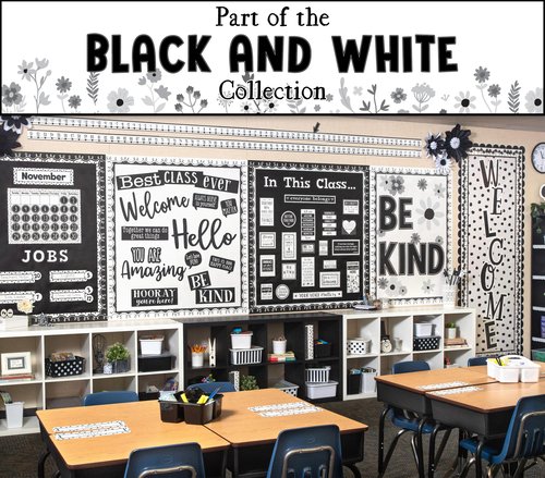 Teacher Created Resources Black Painted Dots On White Name Plate, 11.5 * 3.5 inches, Black & White