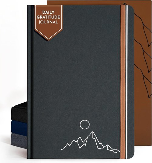 Gratitude Journal by Premium – 6-Month Guided Daily Prompts & Habit Tracker | Hardcover, 249 Pages, Lay Flat, 100gsm Paper – Ideal Mindfulness Gift for Men