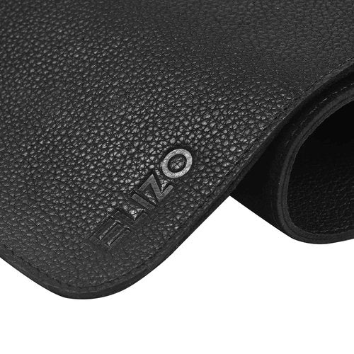 ELIZO Real Leather Desk Pad (31x15.6) - Large Computer Mat for Keyboard, Gaming, Laptop & Table - Black, 3mm Thick