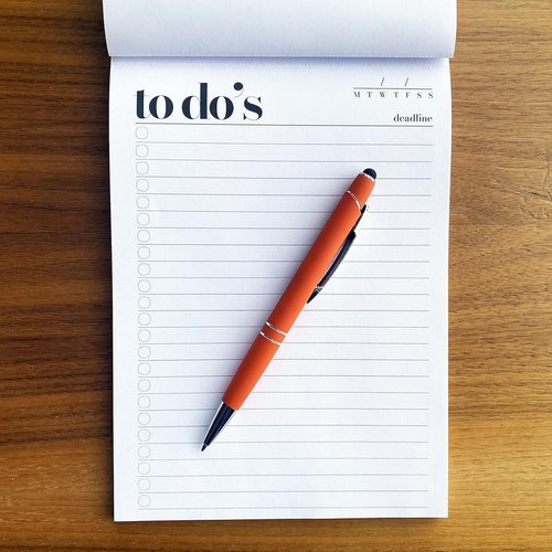 Regine Switzerland A5 To Do List Notepad - Stylish Daily Planner with Checkboxes & Deadline Column