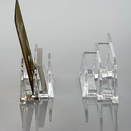 COM.TOP New Acrylic Letter Sorter - Clear for Paper, Mail, Envelope, Organizer | Office Supplies, Desk Accessories, 6.4" x 2.4" x 3.1"