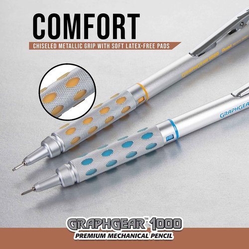 Pentel Arts GraphGear 1000 Mechanical Pencil Premium Gift Set with Refill Leads & Erasers (PG1000BXSET)