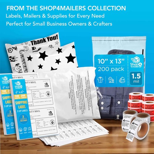 Shop4Mailers 6-Up White Permanent Self Adhesive Shipping Labels 3 1/3” x 4” Easy Peel Stickers for Laser & Inkjet Printers - 500 Sheets - 3,000 Count Labels