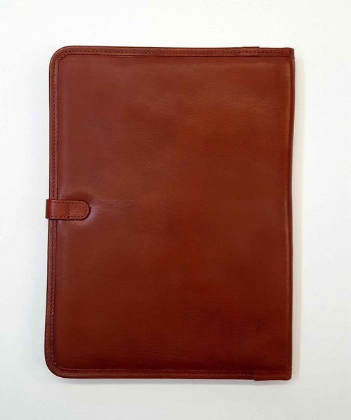Noda Leather clipboard A4 Italian Genuine Veg tan Portfolio Business Writing Pad Cognac