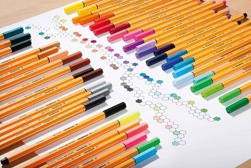 STABILO Fineliner point 88 - Pack of 40 - Assorted Colors