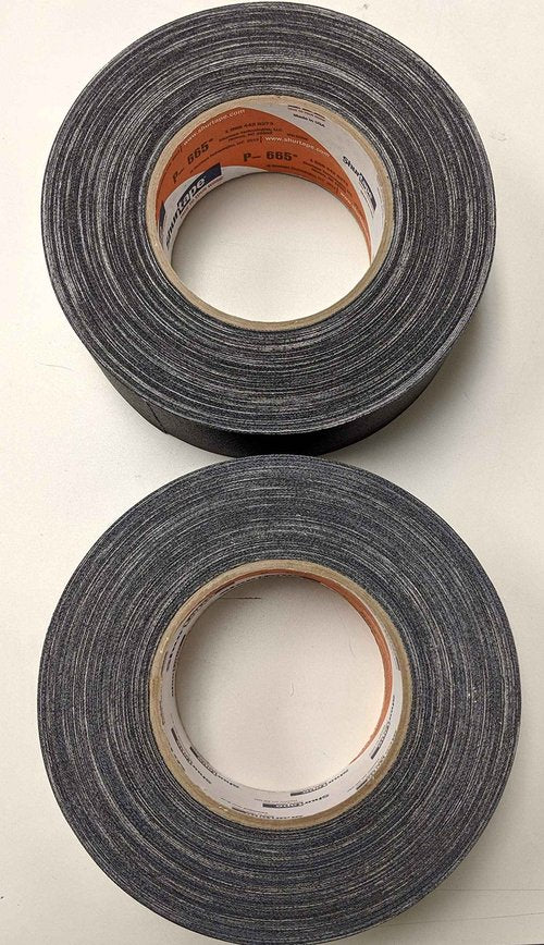Shurtape P-665 Black, Professional Grade, Clean Removal Gaffer's Tape (2-Pack)