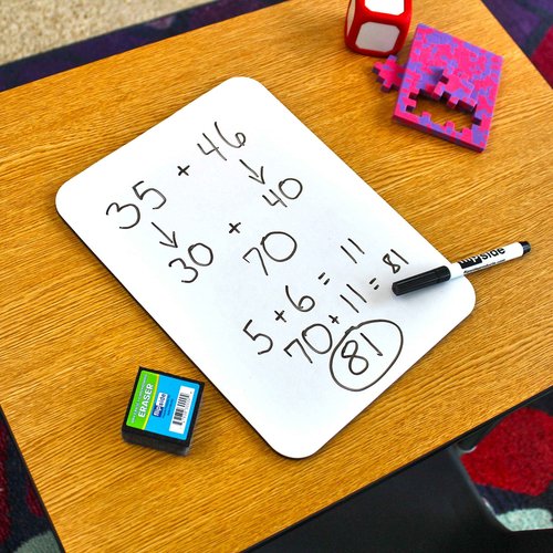 Flipside Products 9" x 12" Two-Sided Dry Erase White Boards, Classroom Pack, Double Sided Lapboard for Class, Reusable for Group Participation - 24 Pack