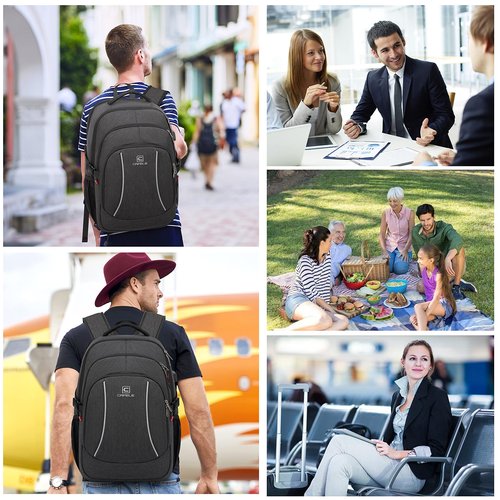 Backpack,17.3in Durable Travel Laptop Backpack, College Backpack,RFID Anti Theft Pocket Big Business Computer Bag,Water Resistant School Bookbag for Teens Men Women,Gifts Grey