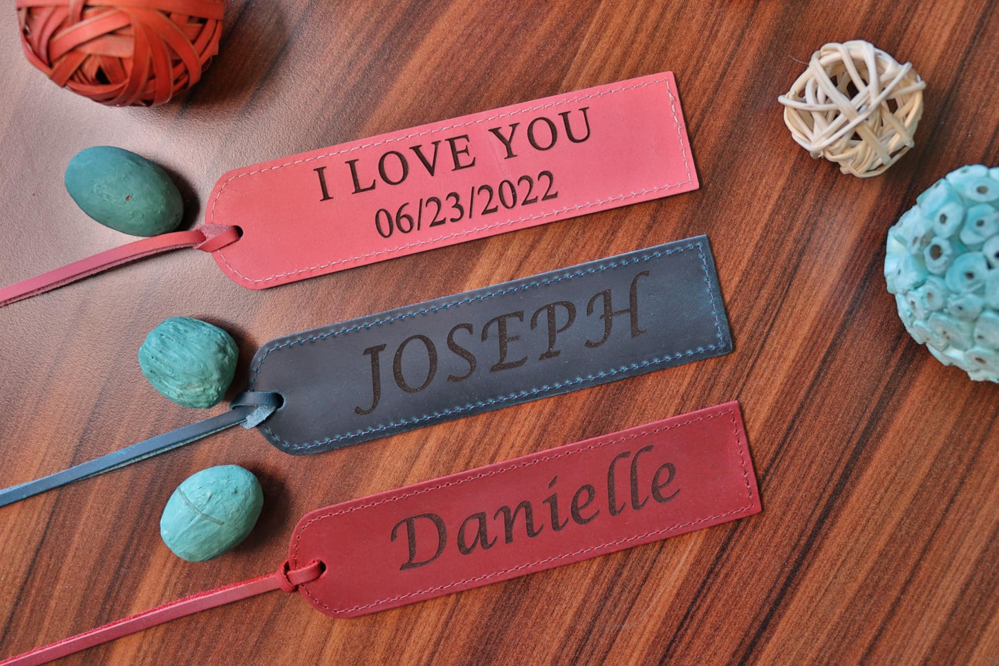 Personalized Leather Bookmark, Custom, BOOKWORM GIFT, for Her, for Him, Teacher, Book Lover
