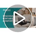 SONGMICS Rustic Brown Laptop Bed Tray with Carry Handle - 12.6"D x 15.7"H