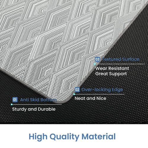 RccugmatS Chair Mat for Hardwood & Tile Floor, 36" x 48" Heavy Duty Office Chair Mat for Rolling Chairs, Anti Slip, Computer Desk Chair mat, Floor Protector for Home Office, White & Grey