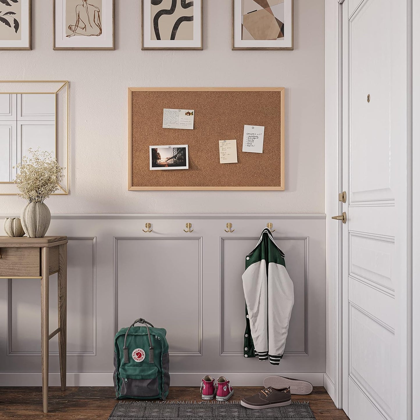 U Brands Cork Bulletin Board - 36" x 24" Inches | Light Birch Wood Frame for Stylish Organization
