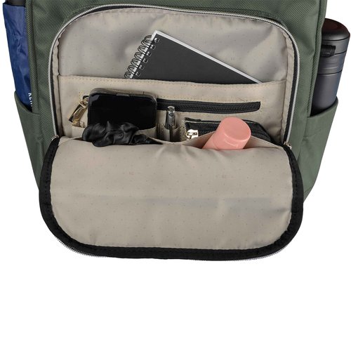 Kenneth Cole REACTION Chelsea Women's 15" Laptop Bag Computer Bookbag for Work,College, Nurse, Travel Daypack Purse Backpack, Olive, One Size