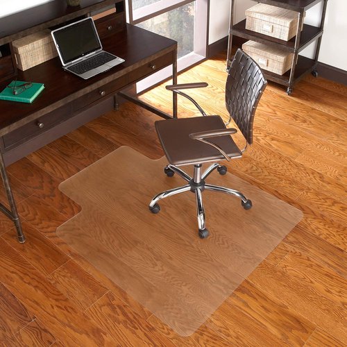 ES Robbins EverLife Hard Floor Lipped Vinyl Chair Mat, 36 by 48-Inch, Light Use Clear