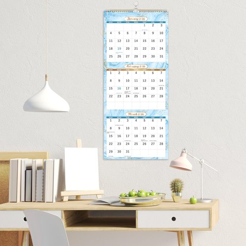 2026 Wall Calendar - 3 Month Calendar 2026, Dec. 2025 - Jan. 2027, 11" x 26", 14 Months Calendar (Vertical), Large, Lay- Flat Design