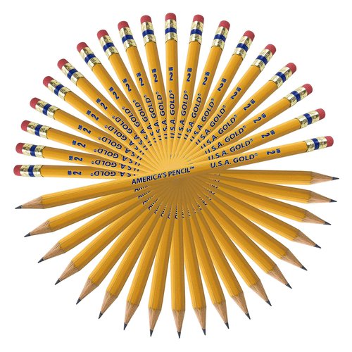Cra-Z-Art USA Gold School Box 500ct #2HB Yellow Pencils