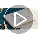 TRULIVA Wedding Guest Book - Hard Cover 7x9, Eucalyptus Gold Foil, Lined 120 Pages