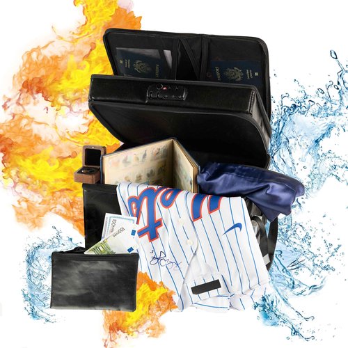 AKEM PRODUCTS Water/Fire Proof Safe For Home Documents with Lock & a Envelope Fire/Water Proof - Next of Kin Box Organizer - Instacrate End of Life Document Organizer (Homelike)