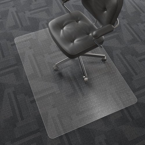 Chair Mat for Carpet, QQpony 50" x 60" Office Chair Mat for Carpeted Floors, Heavy Duty Rolling Computer Desk Mat with Grips, Hard Floor Protector Mat for Home (Clear)