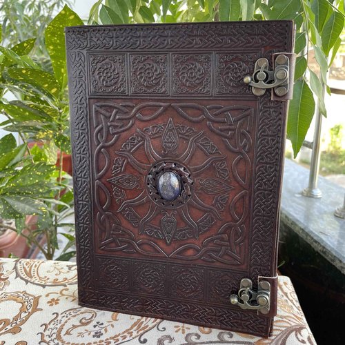 Leather 3 Ring Binder 1 Inch, Three Ring Binders Fits 8.5" x 11" Binders for Photo Album, Home, School and Office Supplies, Leather Portfolio (Brown)