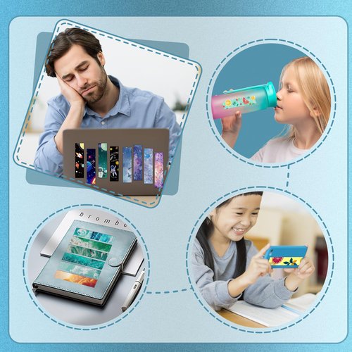 120PCS Calm Strips Sensory Stickers Anxiety Relief Items Textured Stickers Classroom Fidgets Teen Adult Relieve Stress Mental Health Strips (Combination)