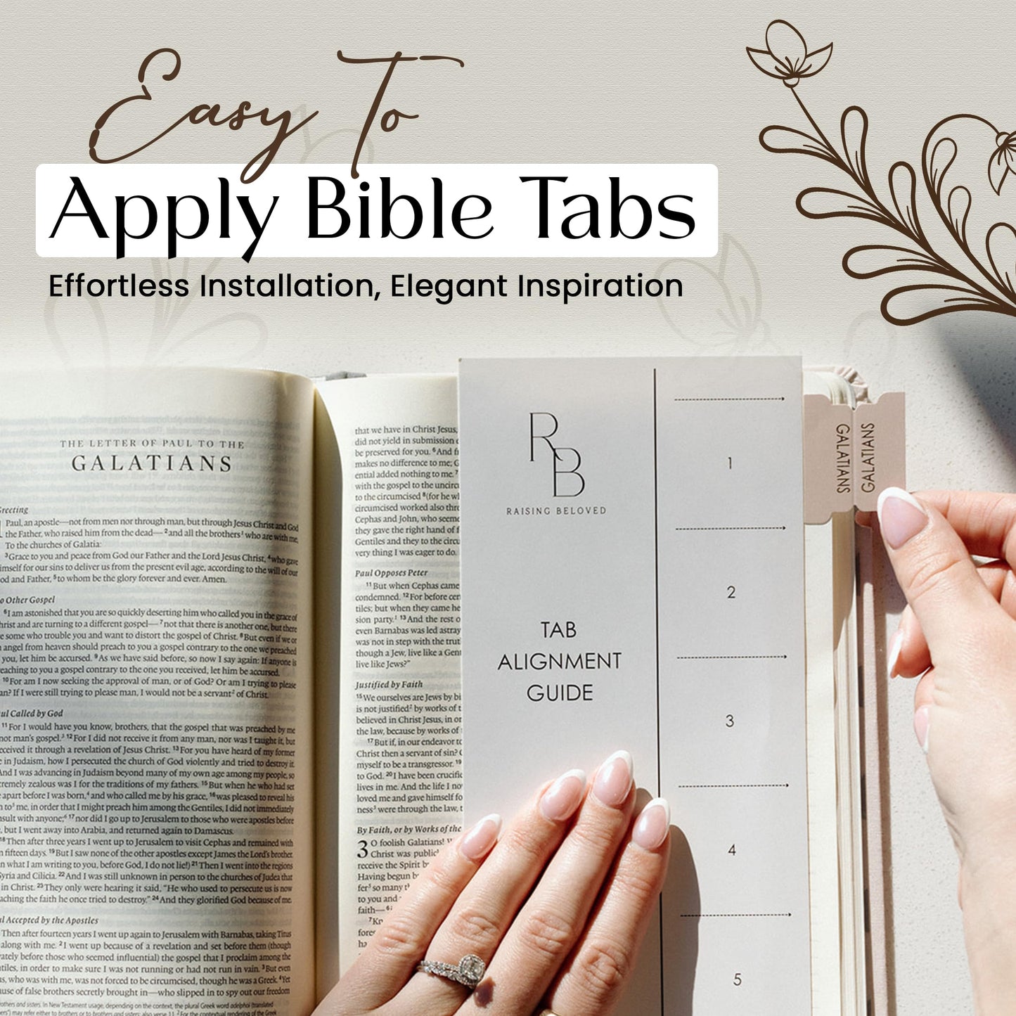 Premium Laminated Bible Tabs for Women Bible,Elegant Gold Foil Embossed Lettering,Lightweight Catholic Bible Tabs,Easy to Read & Apply,Bible Chapter Index Tabs,Double-Sided Labels,Ideal Gift (Oak)