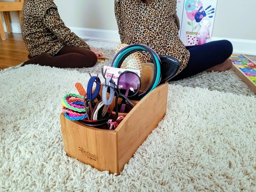 Natural Bamboo Organizer | Kitchen Counter Utensil Storage | Home Office Stationery Desk Caddy | Living Room Table Accessory Remote Holder by Splash Soup