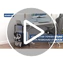 KONDOUND Height-Adjustable 2-Tier Computer Tower Stand with Locking Wheels