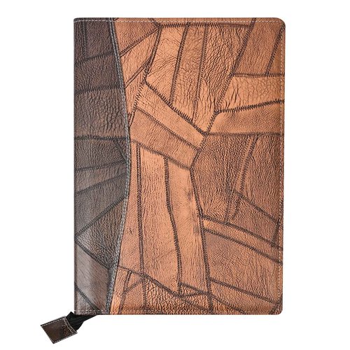 AmazingHind Premium Faux Leather File Folder with 20 Clear Sleeves - B4 Size, Grey Brown - Organize and Protect Documents/Certificates, Ideal for Filing Products