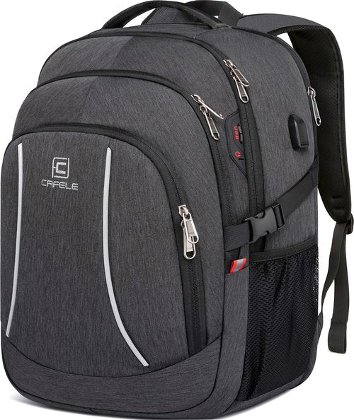 Backpack,17.3in Durable Travel Laptop Backpack, College Backpack,RFID Anti Theft Pocket Big Business Computer Bag,Water Resistant School Bookbag for Teens Men Women,Gifts Grey