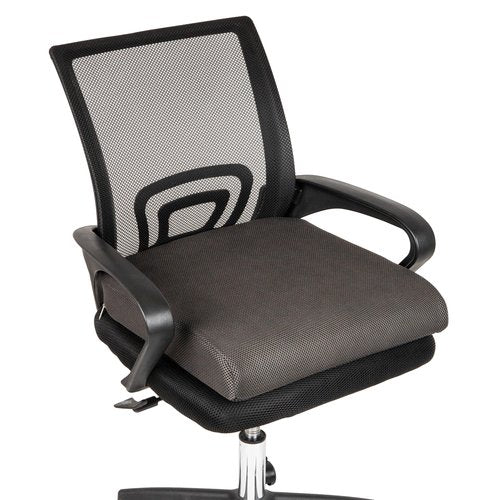 Mind Reader Air-Cloud Seat Cushion, Ergonomic Support for Posture, Pressure Relief, and Pain Reduction, Portable with Washable Cover, Memory Foam, Gray