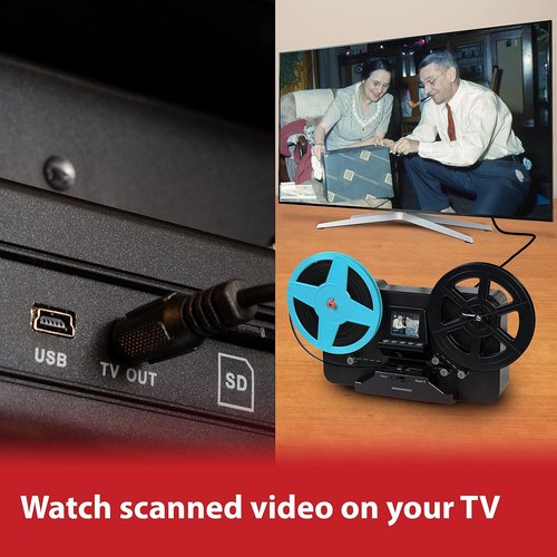 Magnasonic Super 8 Film Scanner - Convert 8mm Film to Digital Video | Vibrant 2.3" Screen, Supports 3", 5", 7" Reels