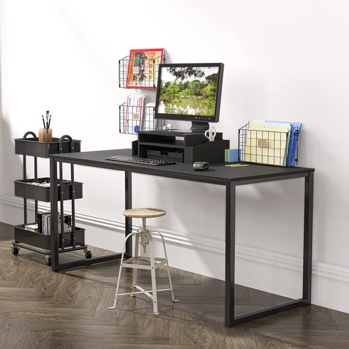 Simple Houseware Grid Single Pocket Wall Mount File Holder with Tag Slots, 3 Packs, Black