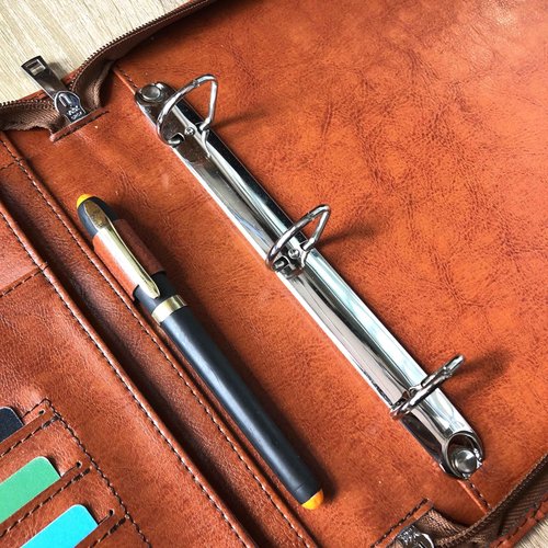 Vegan Leather Check Book Portfolio for 3 or 9 Ring Binders, Business Check Binder for 11 1/4"x9" (Custom)