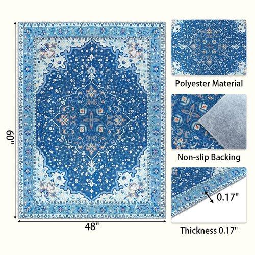 Office Chair Mat for Hardwood Floor: Desk Computer Gaming Heavy Duty Rugs for Rolling Chairs - 60"x48" Large Anti-Slip PVC Mats Tile Hard Wood Floors Protectors, Not Recommended for Carpet