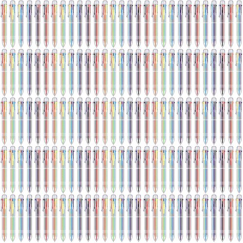 Yexiya 240 Pack Multicolor Ballpoint Pens 0.5mm 6-in-1 Colored Retractable Ballpoint Pens Multi Colored Ink Rainbow Pen for Nurses Gel Ink Nurse Pen for Office Teacher Gifts