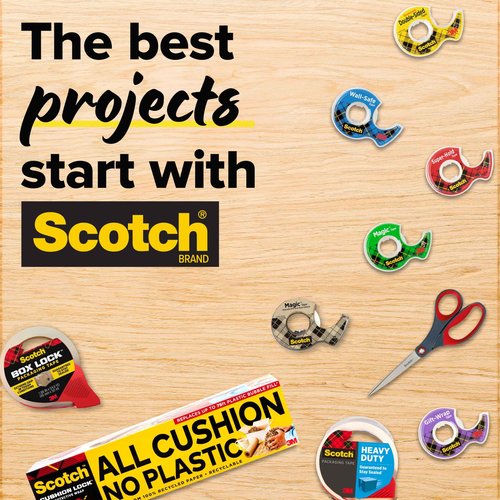 Scotch Transparent Tape, 1 Inch Core, Refills, 3/4 in. x 1,000 in., 24 Clear Tape Refill Rolls