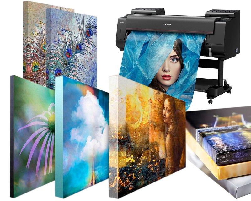 Inkjet Canvas Roll 36”x40’ Poly-Cotton Aqueous Water Based 12 oz. (360 GSM) Matte Professional Digital Waterproof Printing Instant-Dry for Dye and Pigment Inkjet Printers