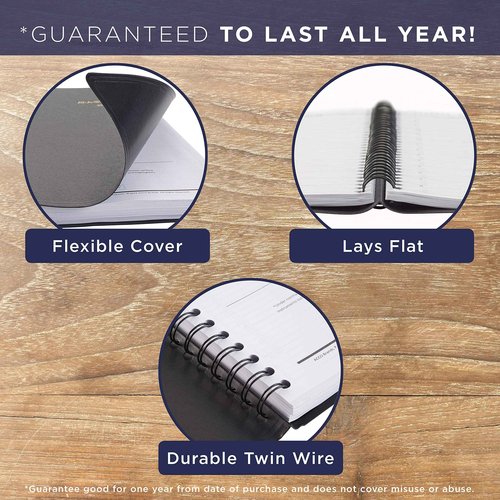 2021 Four Person Group Daily Appointment Book by AT-A-GLANCE, 8" x 11", Large, Black (708220521)