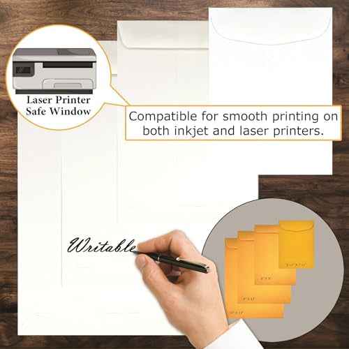 500 Cashier Depot - 6" x 9" Catalog Envelopes ? Open End ? Sturdy 24lb White Wove ? Gum Flap Closure ? Professional Mailing & Document Storage, 500 Count